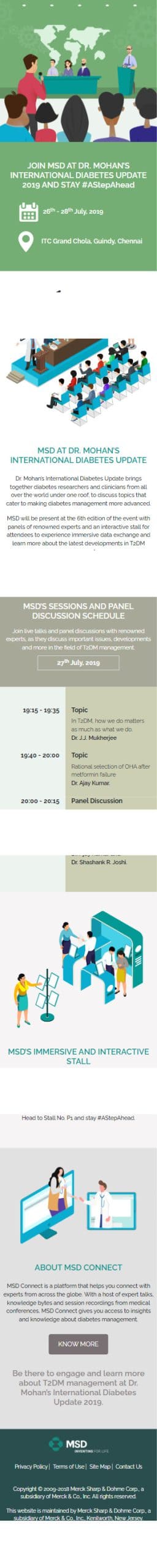 Flying Cursor MSD at Dr. Mohan’s International Diabetes Update 2019 Bootstrap Mobile