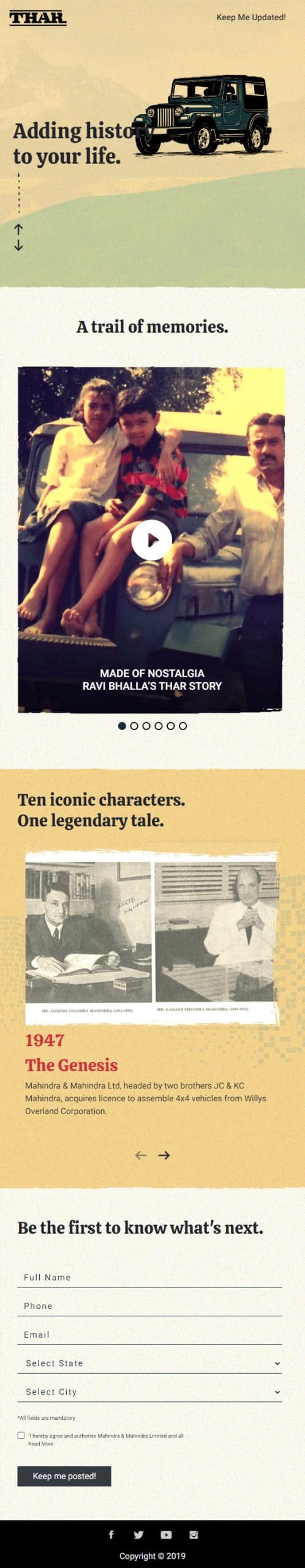 Flying Cursor Mahindra Thar Heritage Bootstrap Ipad