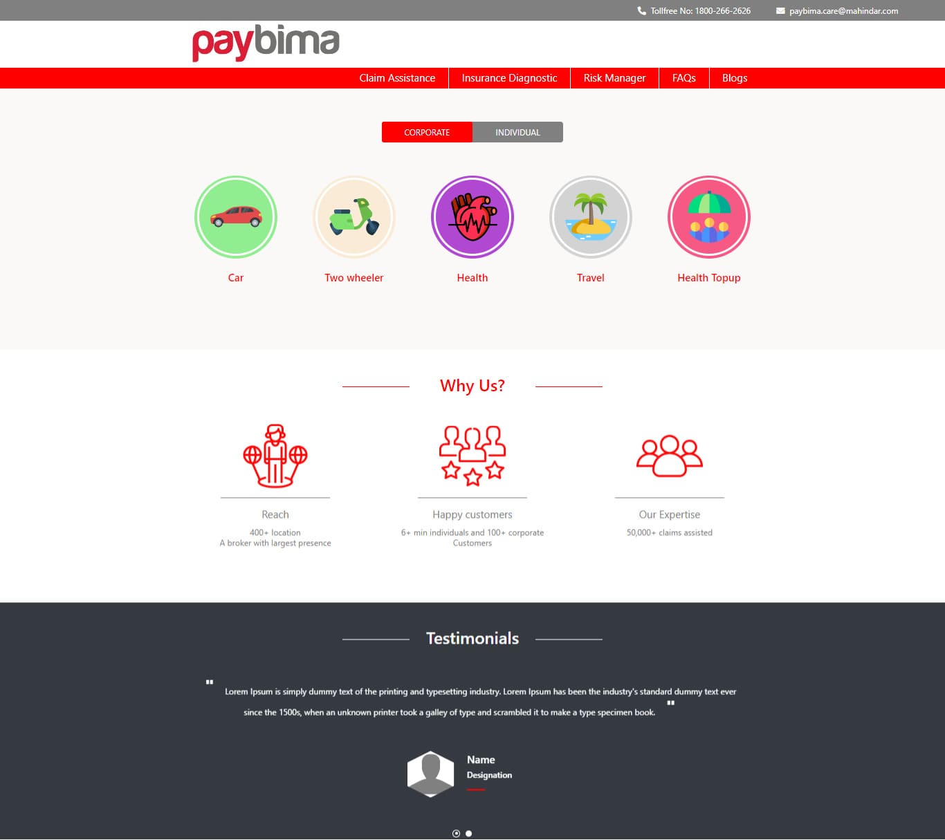 Interview Test Bootstrap Desktop