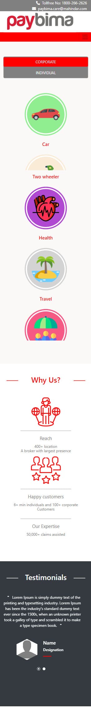 Interview Test Bootstrap Mobile