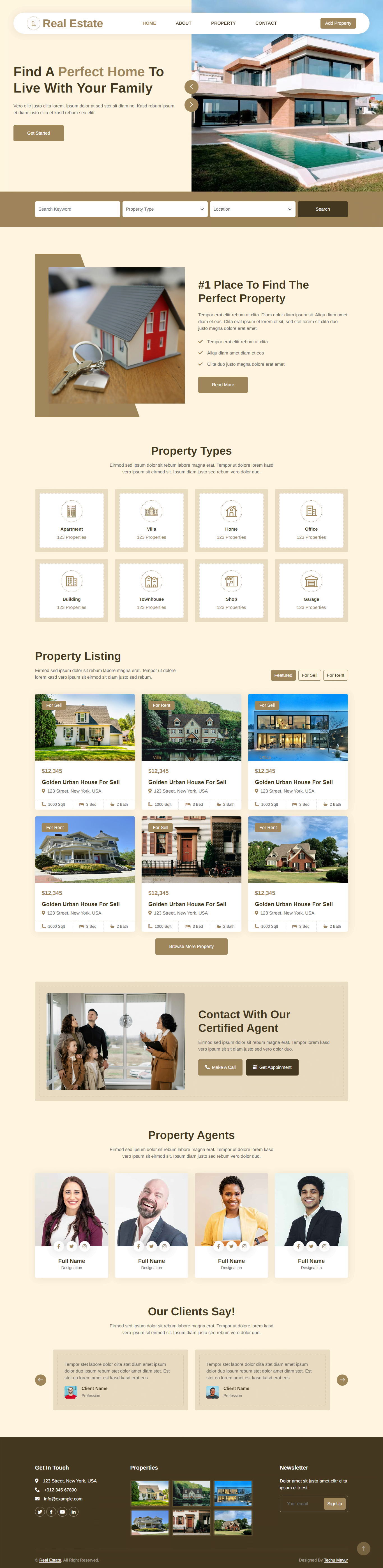 Elegant Real Estate HTML Template Desktop
