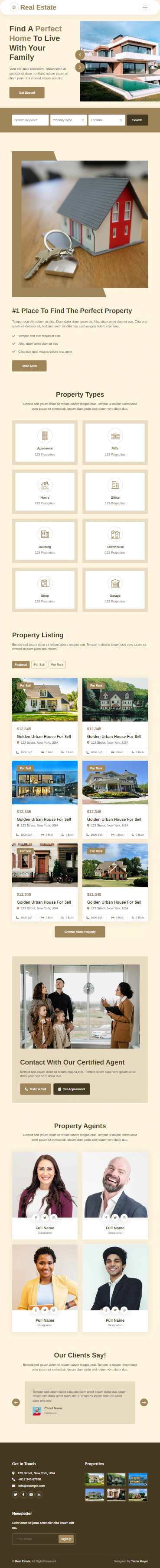 Elegant Real Estate HTML Template Ipad