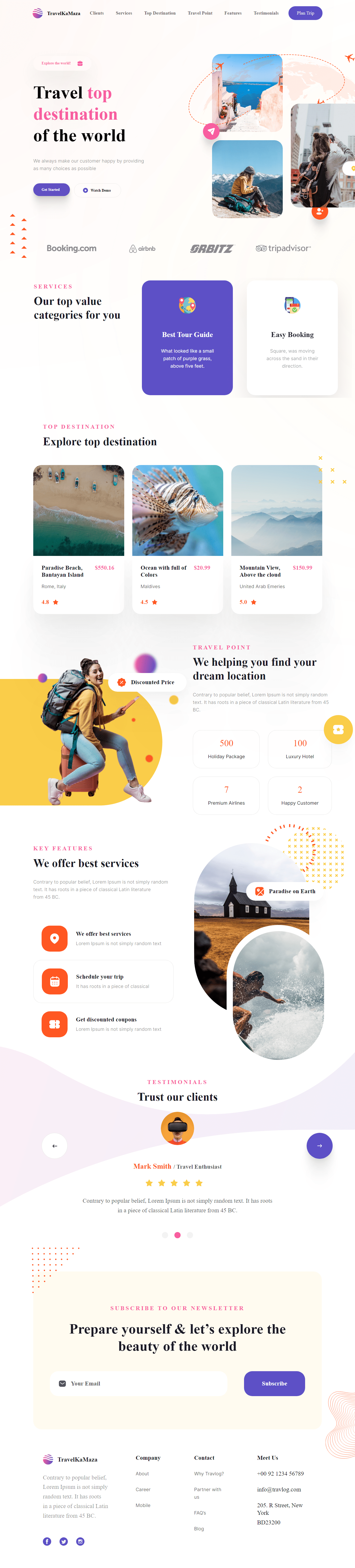 Travel website built with Next.js 14 and TypeScript Laptop