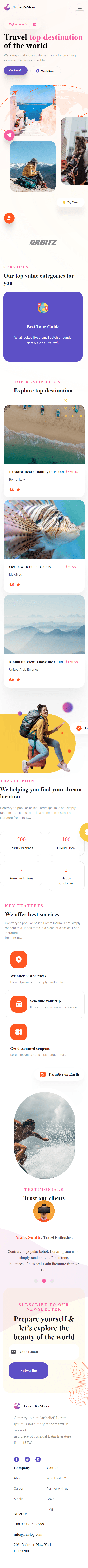Travel website built with Next.js 14 and TypeScript Ipad