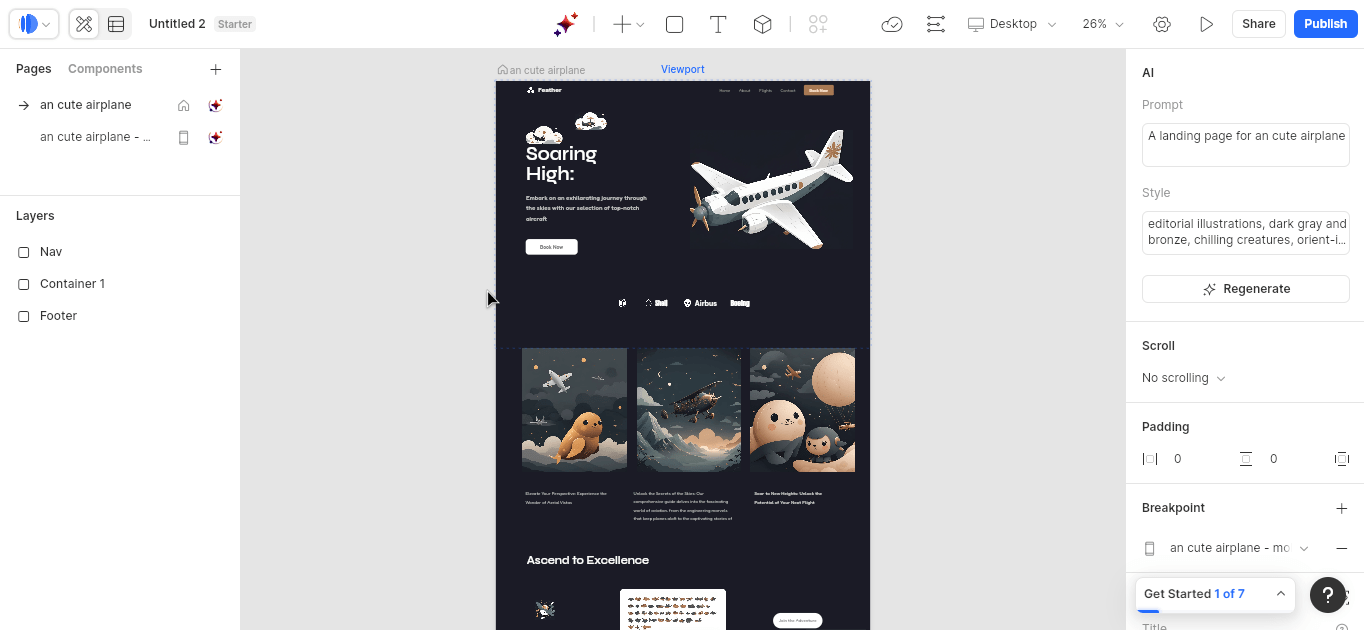 Build a website using Dora AI 