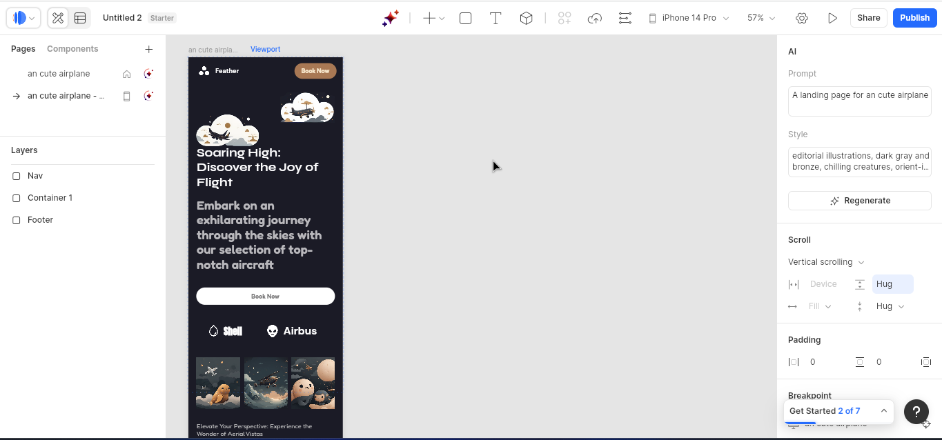 Build a website using Dora AI 